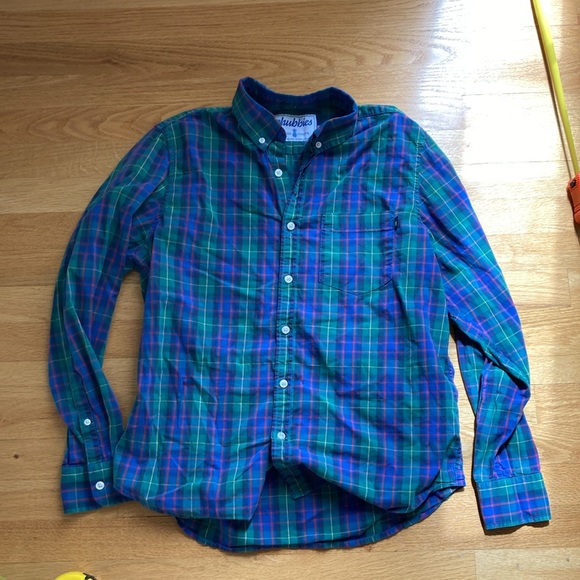 Lot of chubbies tops. Two stretch button downs and on lounge sweatshirt - Picture 4 of 11
